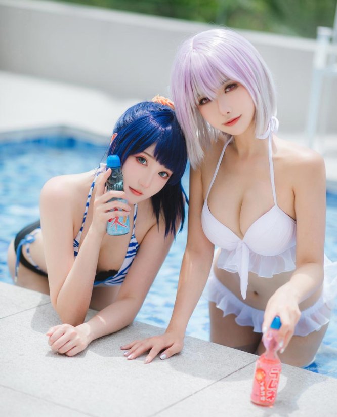 Momoko葵葵&瓜希酱 宝多六花&新条茜 泳装