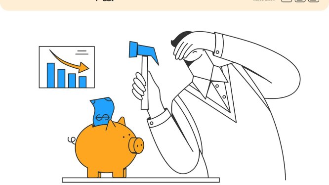 收入下降概念矢量插画素材 Man Wants to Break the Piggy Bank