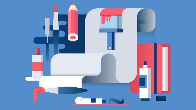 绘画艺术设计矢量插画 Painting Art Design