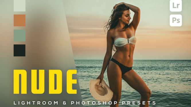 6 个沙滩比基尼性感照片调色 Lightroom 和 Photoshop 预设 6 Nude Lightroom and Photoshop Presets