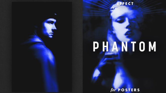 幻影海报照片效果PSD模板 Phantom Poster Photo Effect