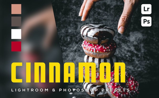 6 个美食摄影调色滤镜 Lightroom 和 Photoshop 预设 6 Cinnamon Lightroom and Photoshop Presets